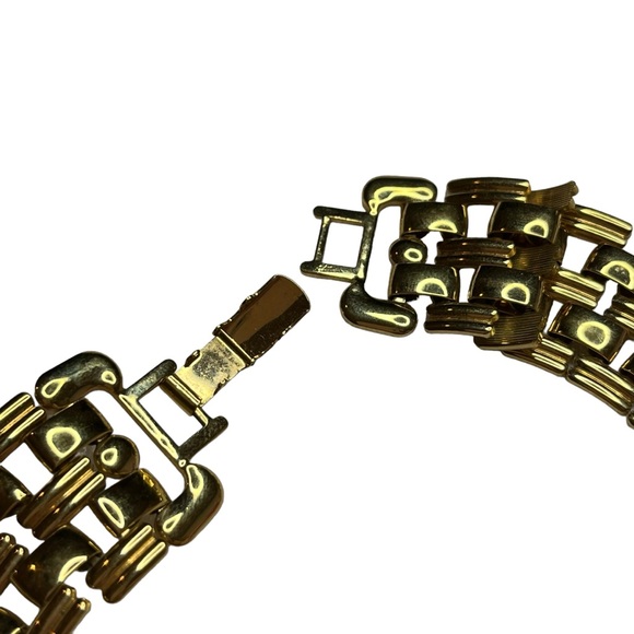 Vintage Panther Link Collar Necklace, Gold-Tone Metal - Picture 9 of 9